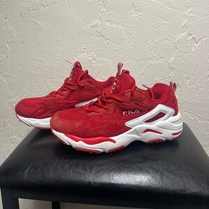 Fila Vibrant Red Athletic Shoes
